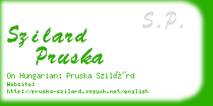 szilard pruska business card